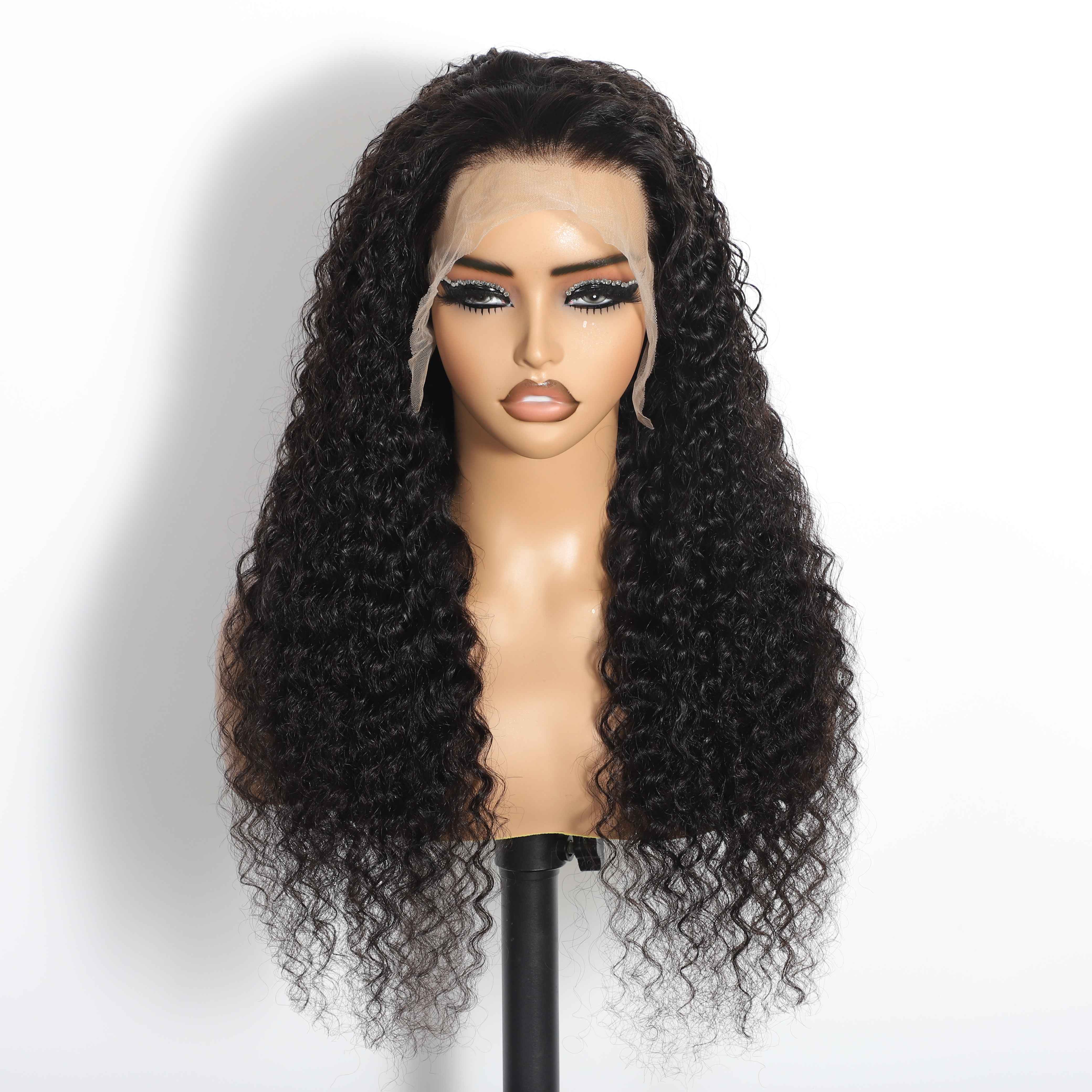 Deep Wave 13"x4"Transparent Full Frontal Lace Wig
